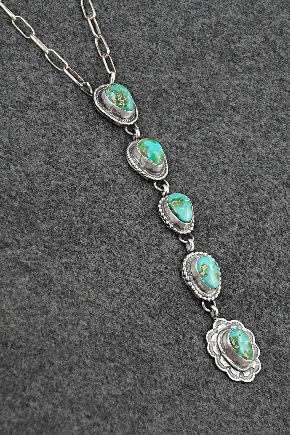 Turquoise & Sterling Silver Necklace - Bobby Johnson