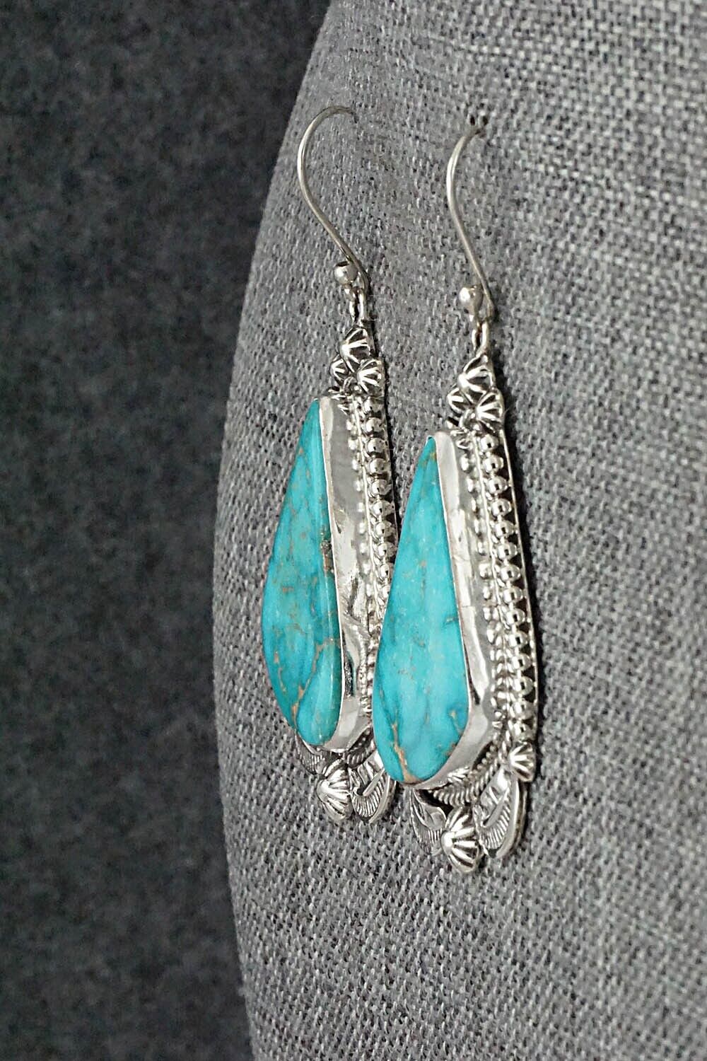 Turquoise & Sterling Silver Earrings - Lucinda Linkin