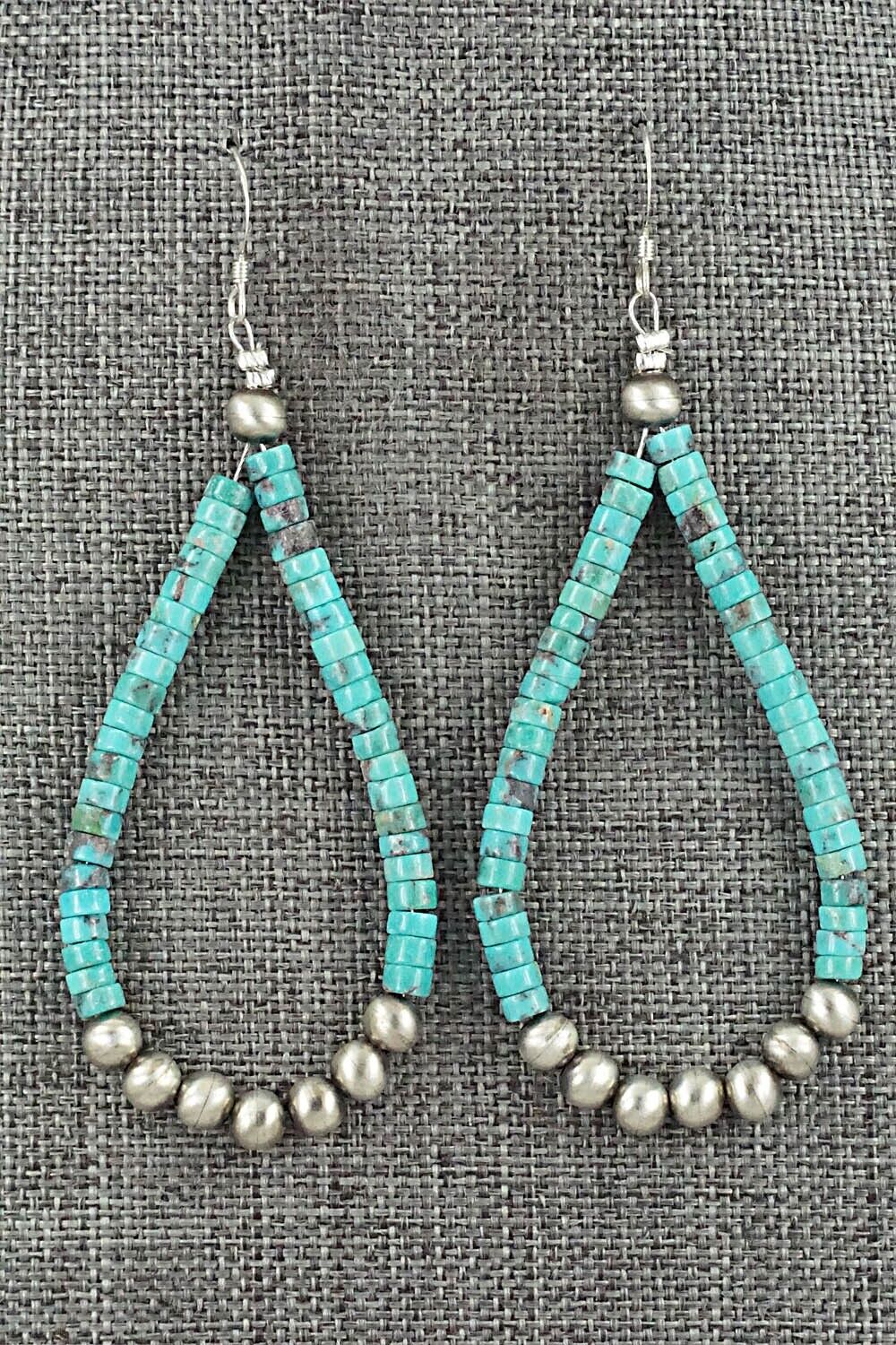 Turquoise & Sterling Silver Earrings - Doreen Jake