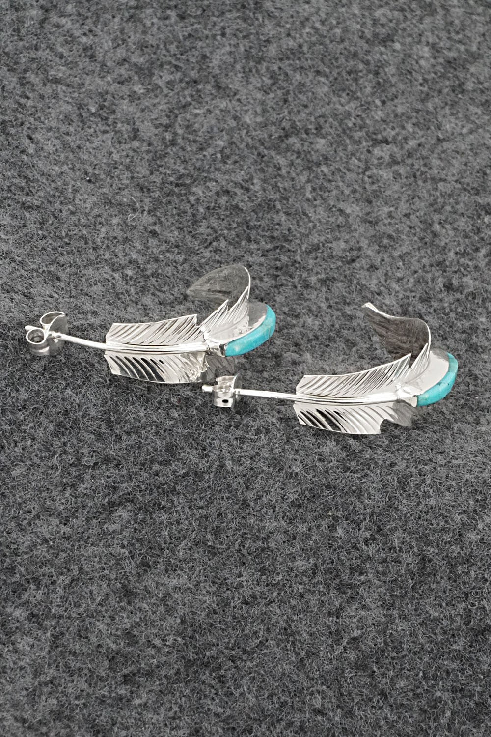 Turquoise & Sterling Silver Earrings - Alan Barney