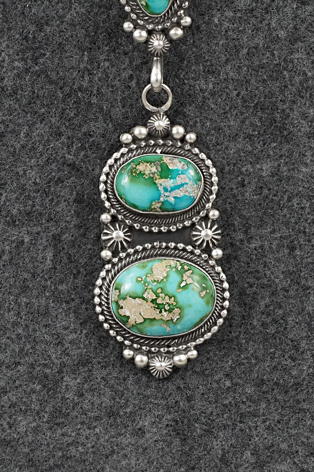 Turquoise & Sterling Silver Necklace - Tom Lewis