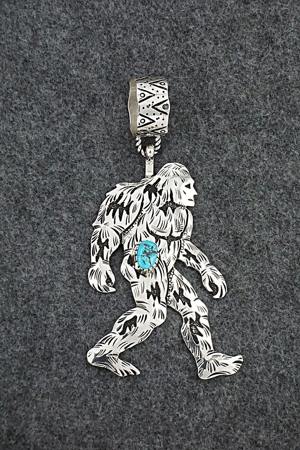 Turquoise & Sterling Silver Pendant - Richard Singer