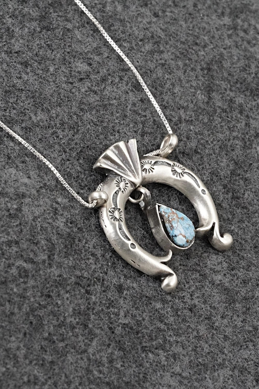 Turquoise & Sterling Silver Necklace - Gary Shorty