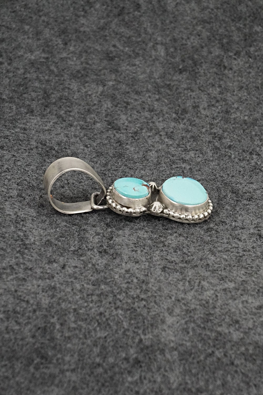 Turquoise & Sterling Silver Pendant - Bobby Johnson