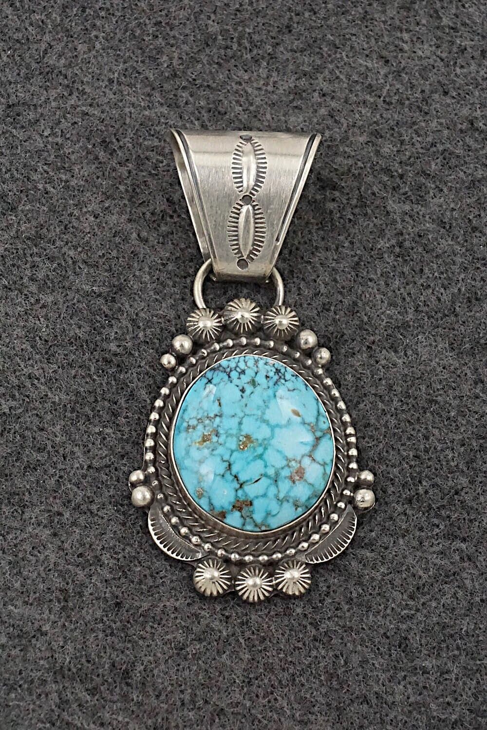 Turquoise & Sterling Silver Pendant - Tom Lewis