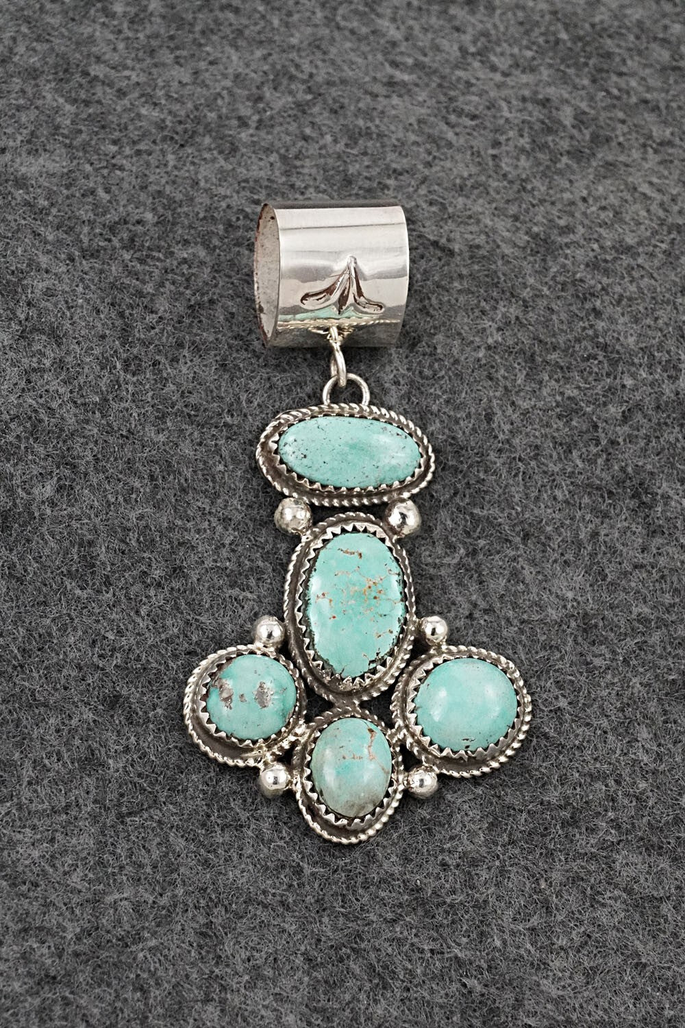 Turquoise & Sterling Silver Pendant - Ernest Hawthorne