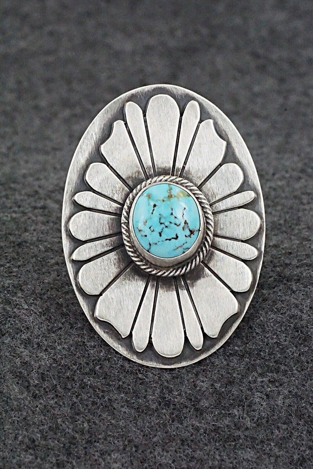 Turquoise & Sterling Silver Ring - Marita Benally - Size 8
