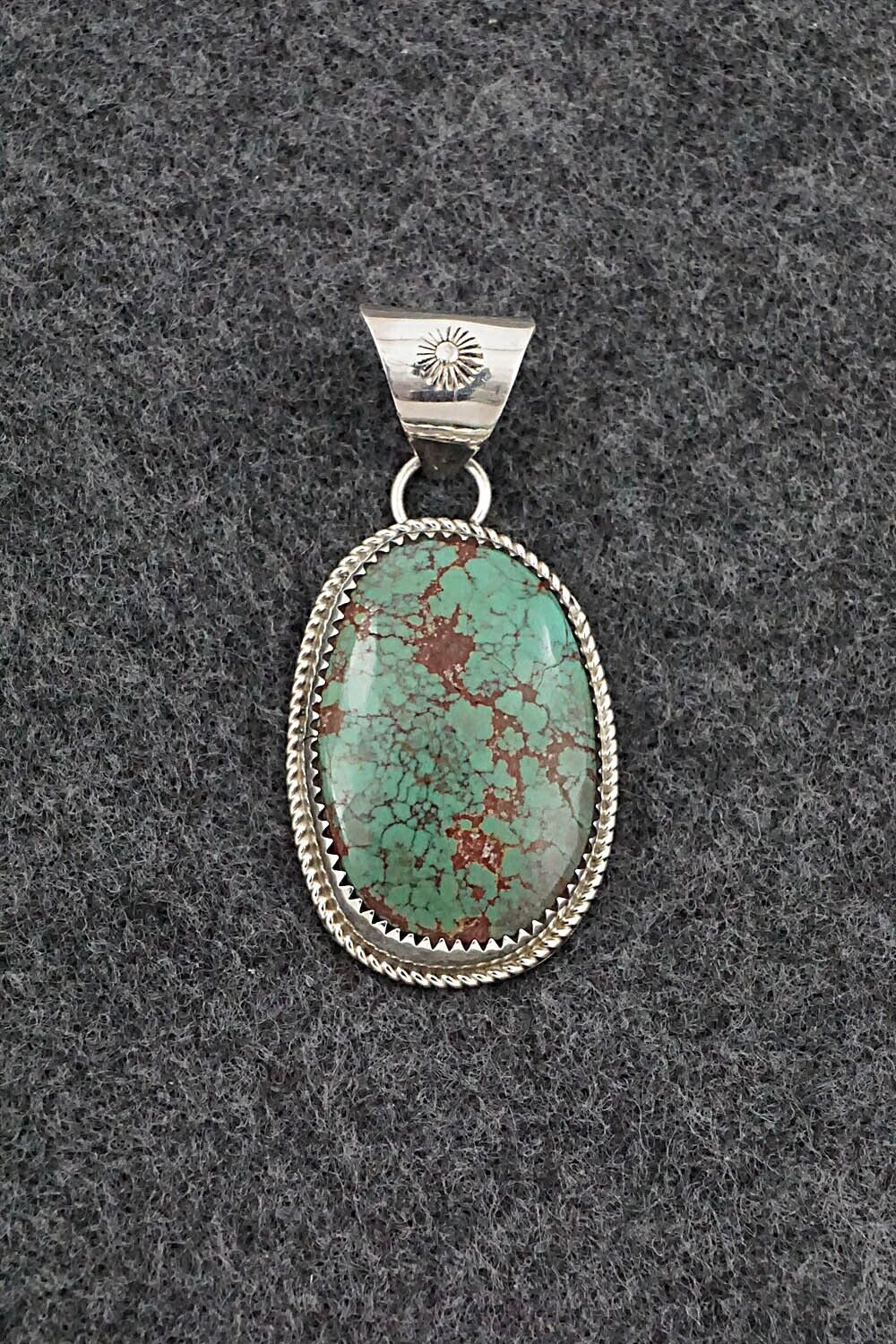 Turquoise & Sterling Silver Pendant - Ernest Hawthorne