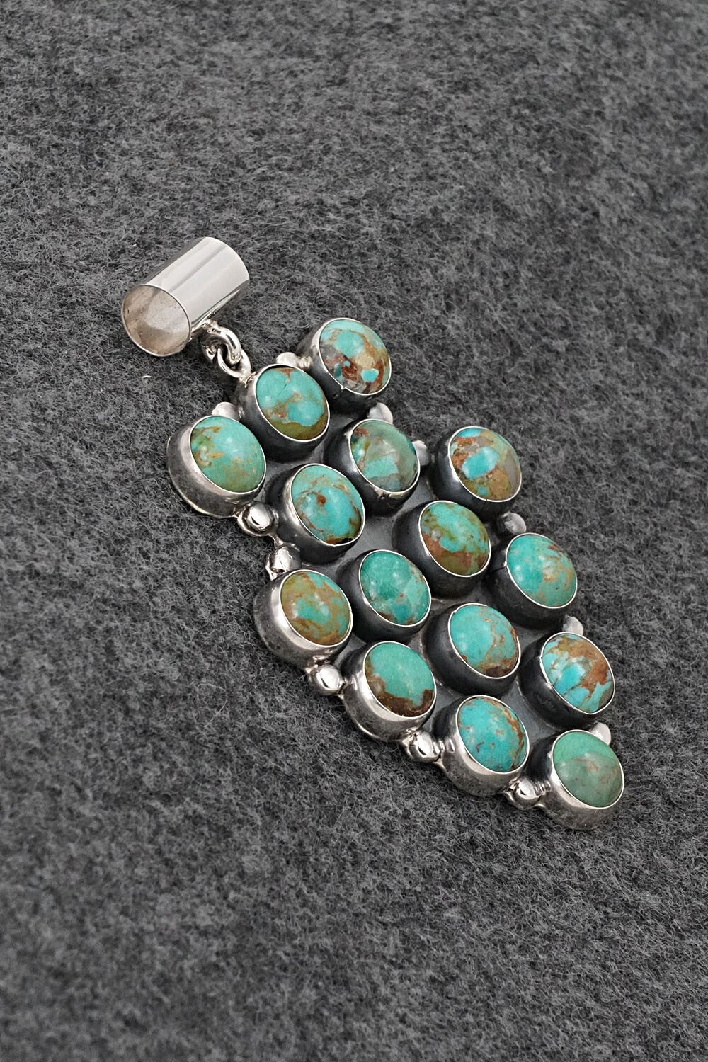 Turquoise & Sterling Silver Pendant - Martin Perry