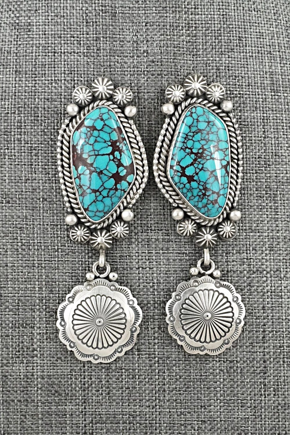 Turquoise & Sterling Silver Earrings - Michael Calladitto