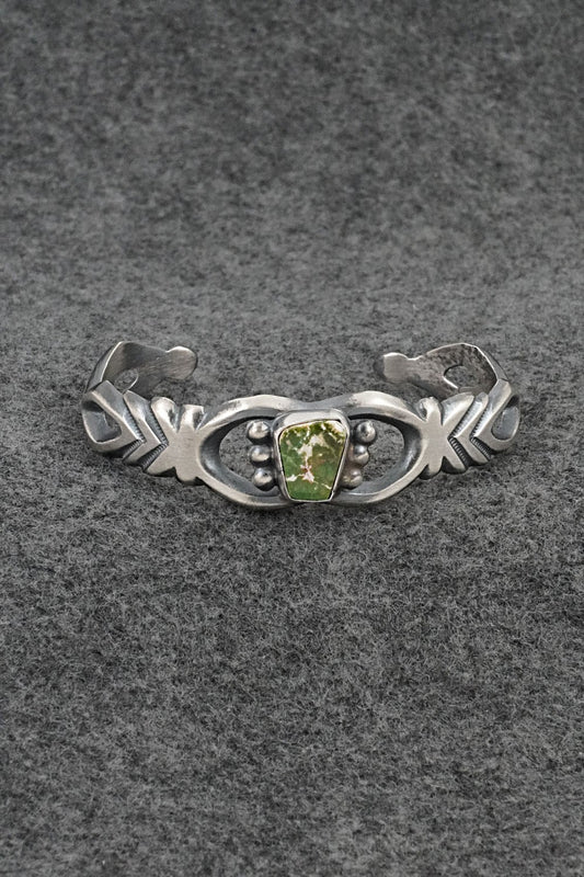 Turquoise & Sterling Silver Bracelet - Harrison Bitsue