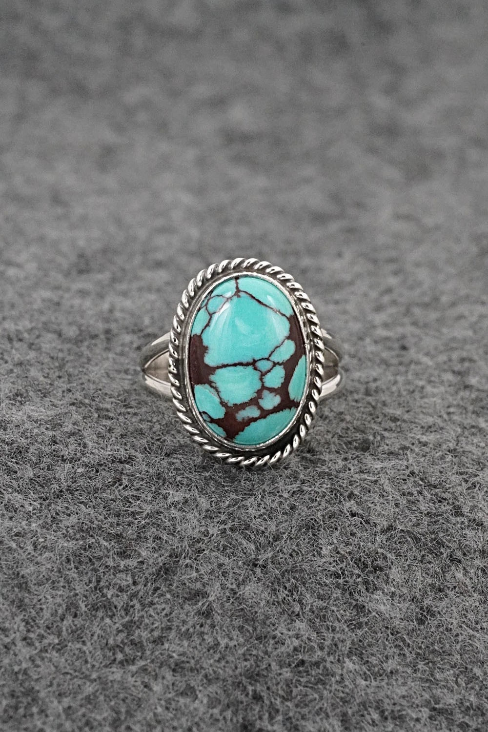 Turquoise & Sterling Silver Ring - Eugene Gruber - Size 6