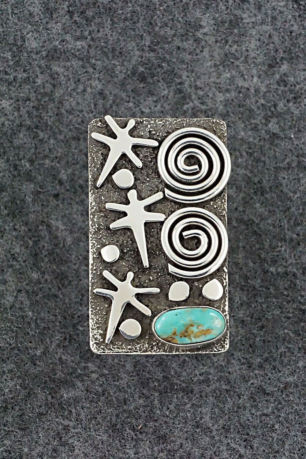 Turquoise & Sterling Silver Ring - Alex Sanchez - Size 7.5