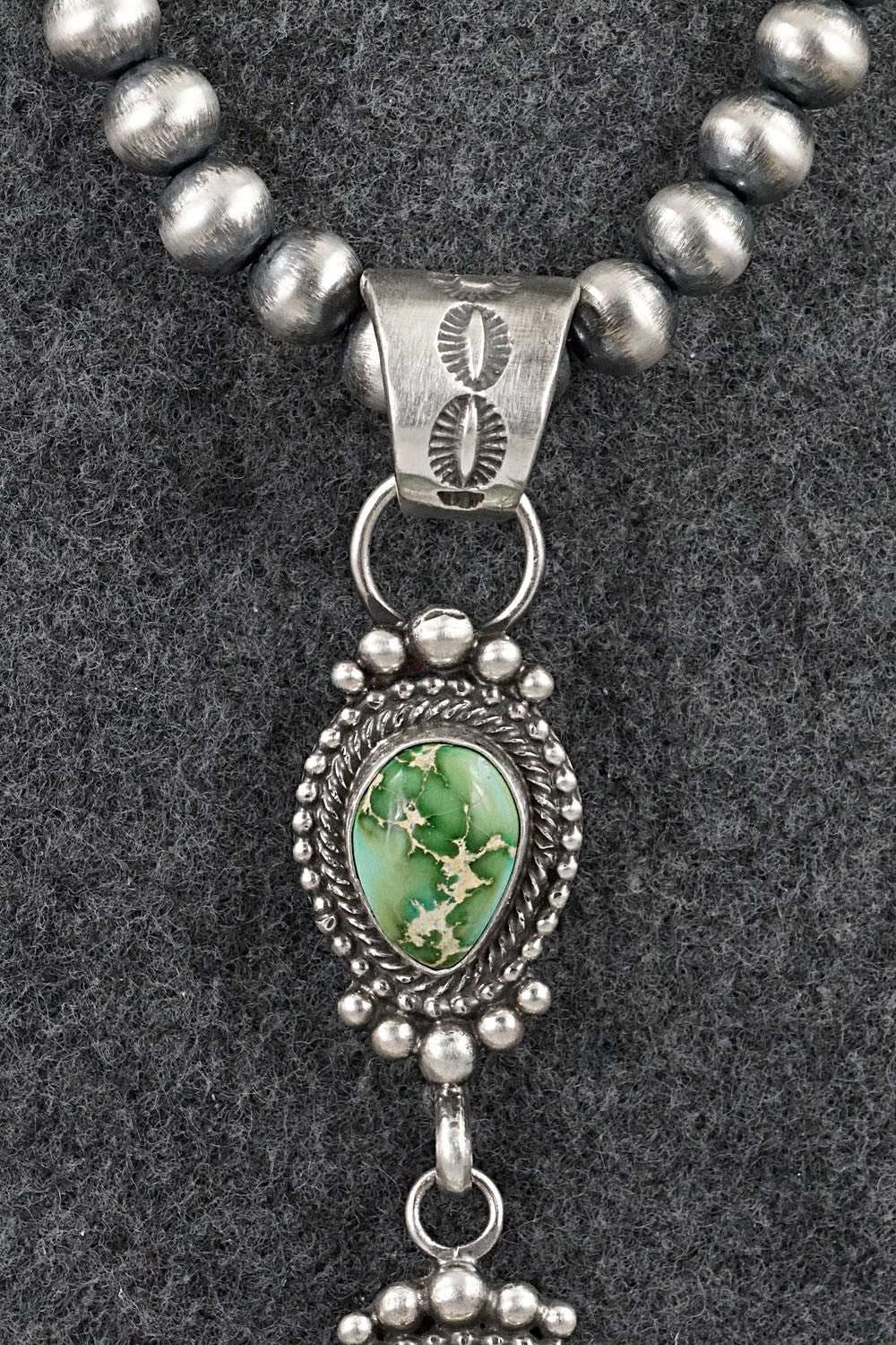 Turquoise & Sterling Silver Necklace - Tom Lewis