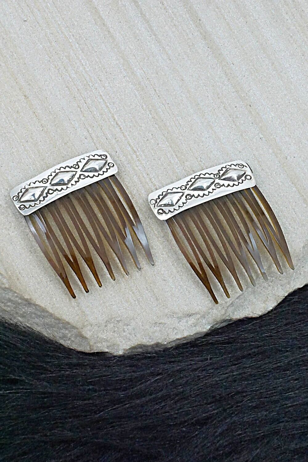 Sterling Silver Hair Combs - Jennie Blackgoat