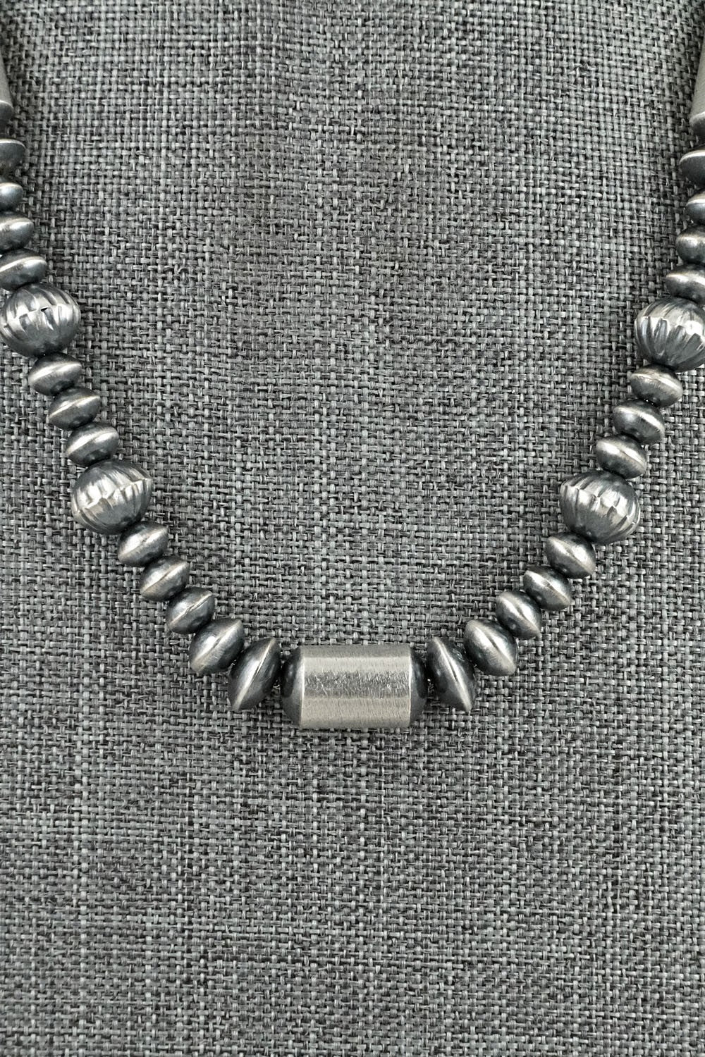 Sterling Silver Navajo Pearl Necklace 16" - Tonisha Haley