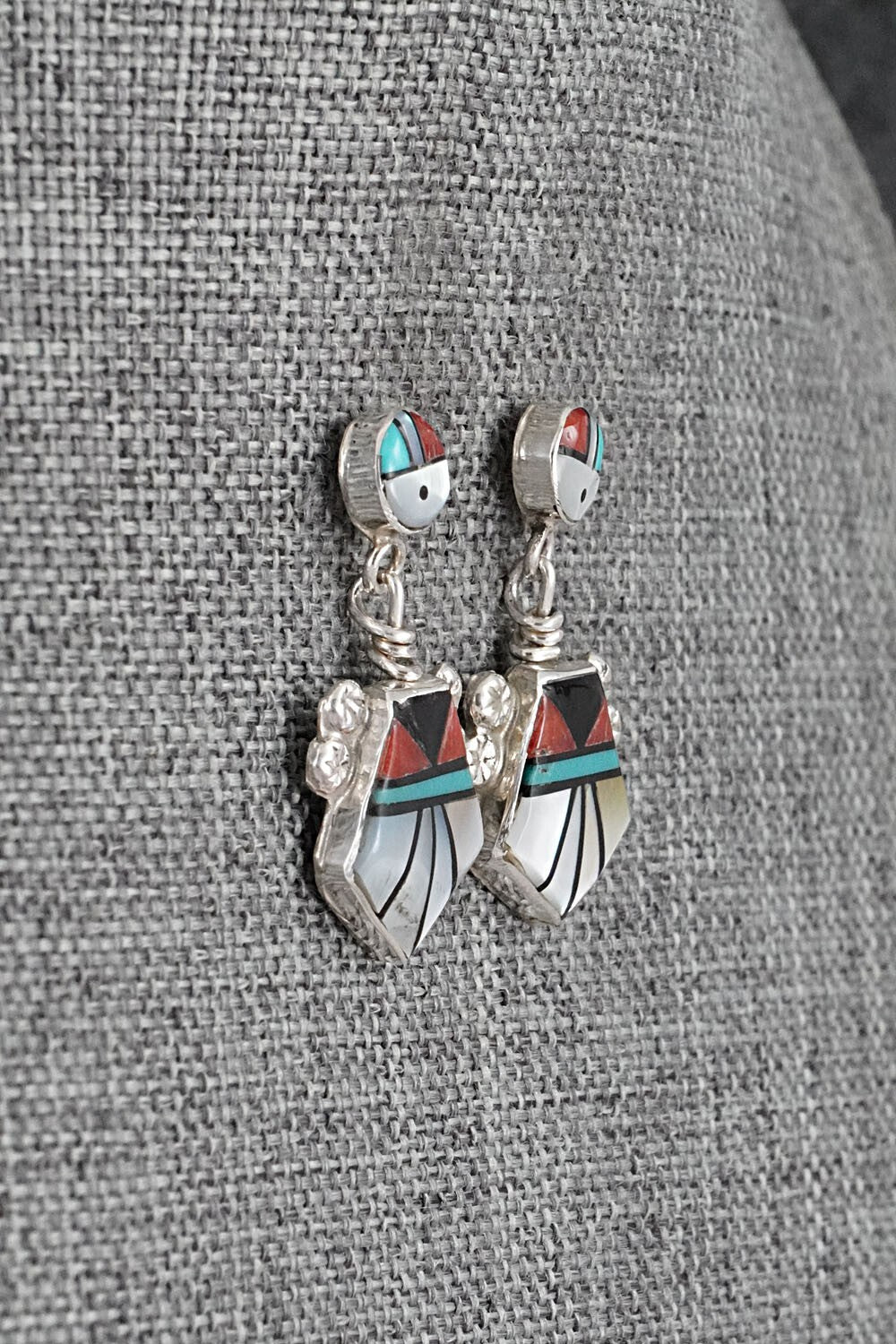 Multi-Stone Inlay & Sterling Silver Earrings - Ola Eriacho