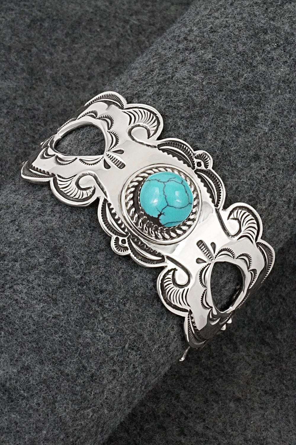 Turquoise & Sterling Silver Bracelet - Roland Dixson