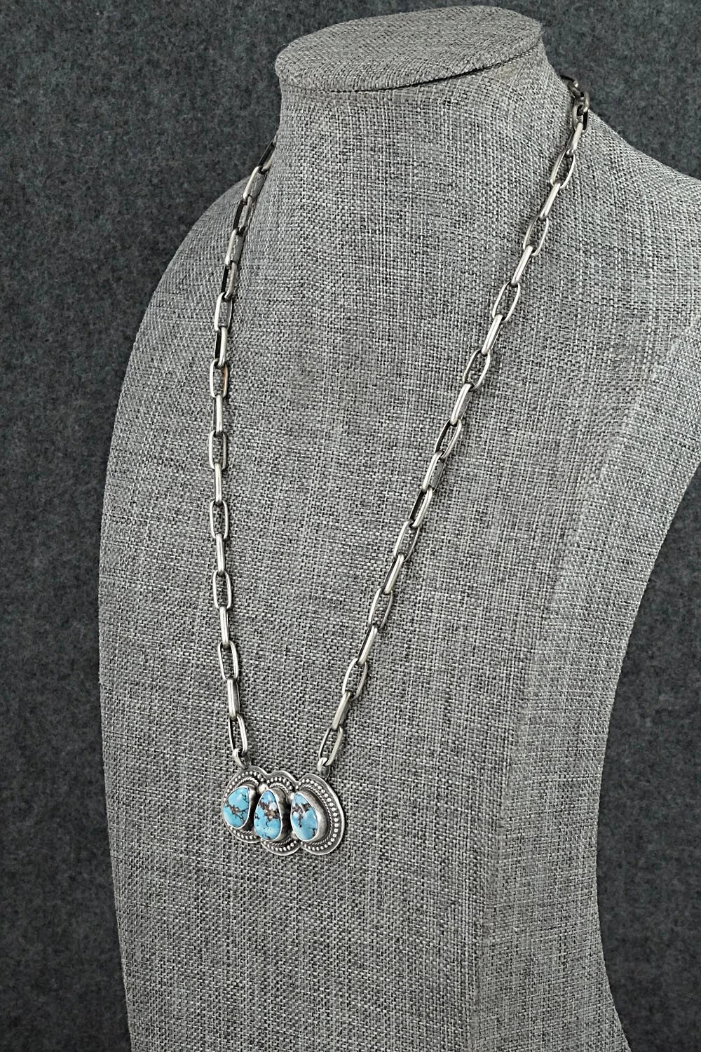 Turquoise & Sterling Silver Necklace - Kathleen Livingston
