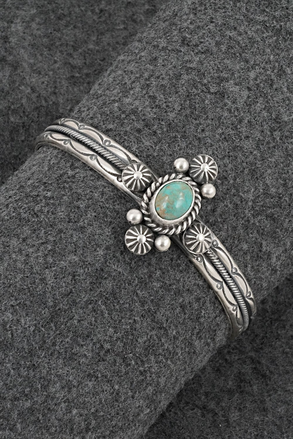 Turquoise & Sterling Silver Bracelet - Michael Calladitto