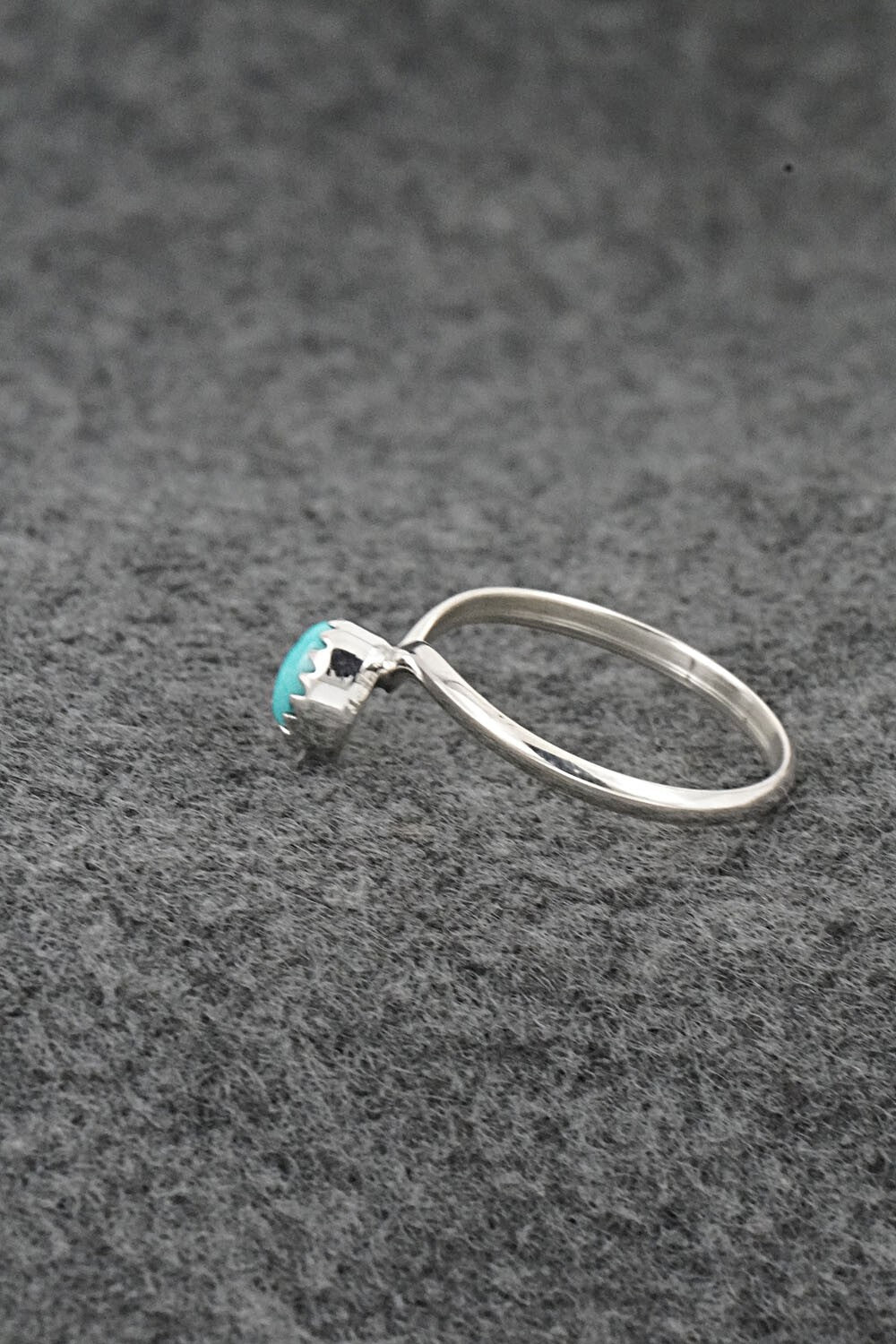 Turquoise & Sterling Silver Ring - Hiram Largo - Size 7.5