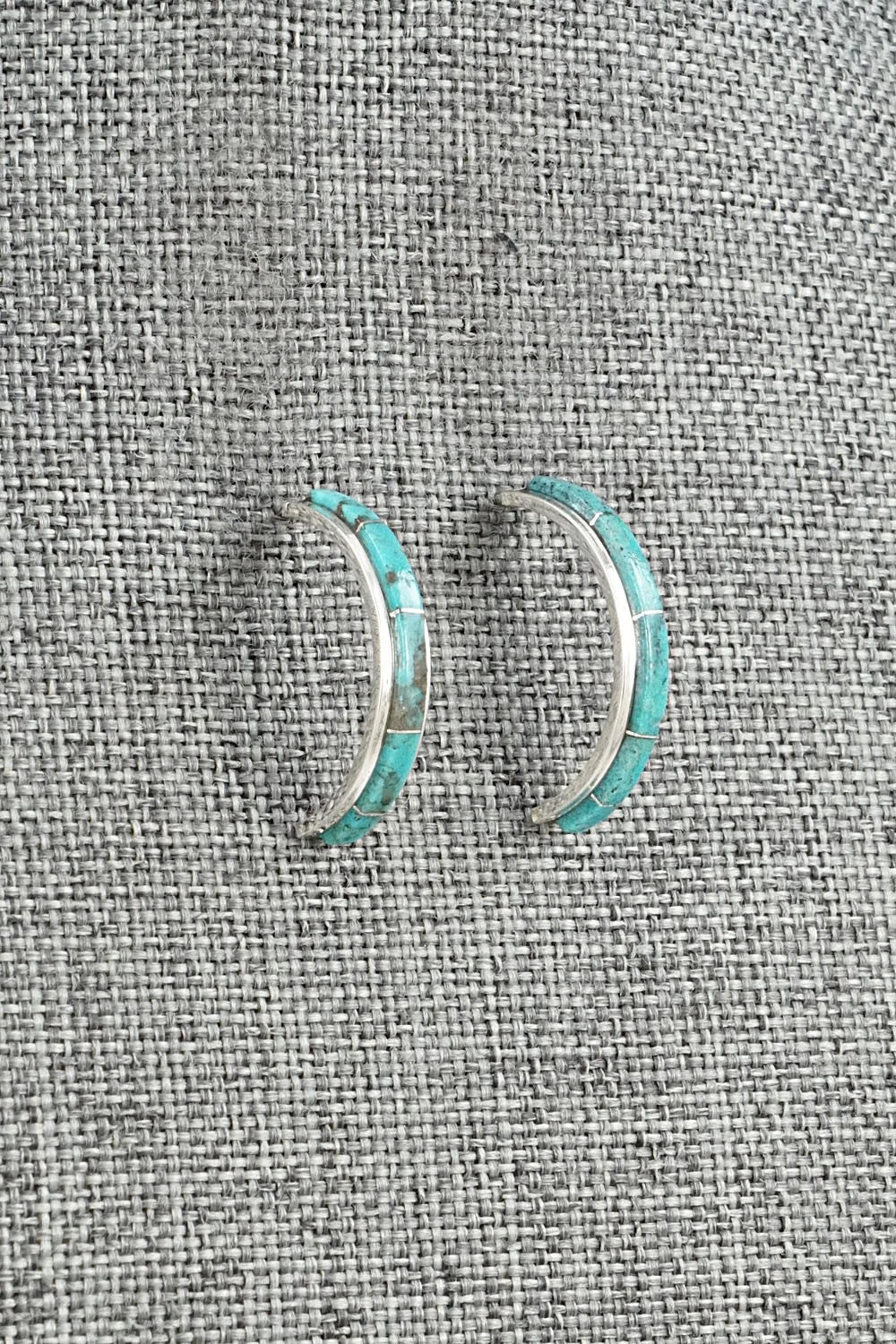 Turquoise & Sterling Silver Earrings - Gloria Waatsa