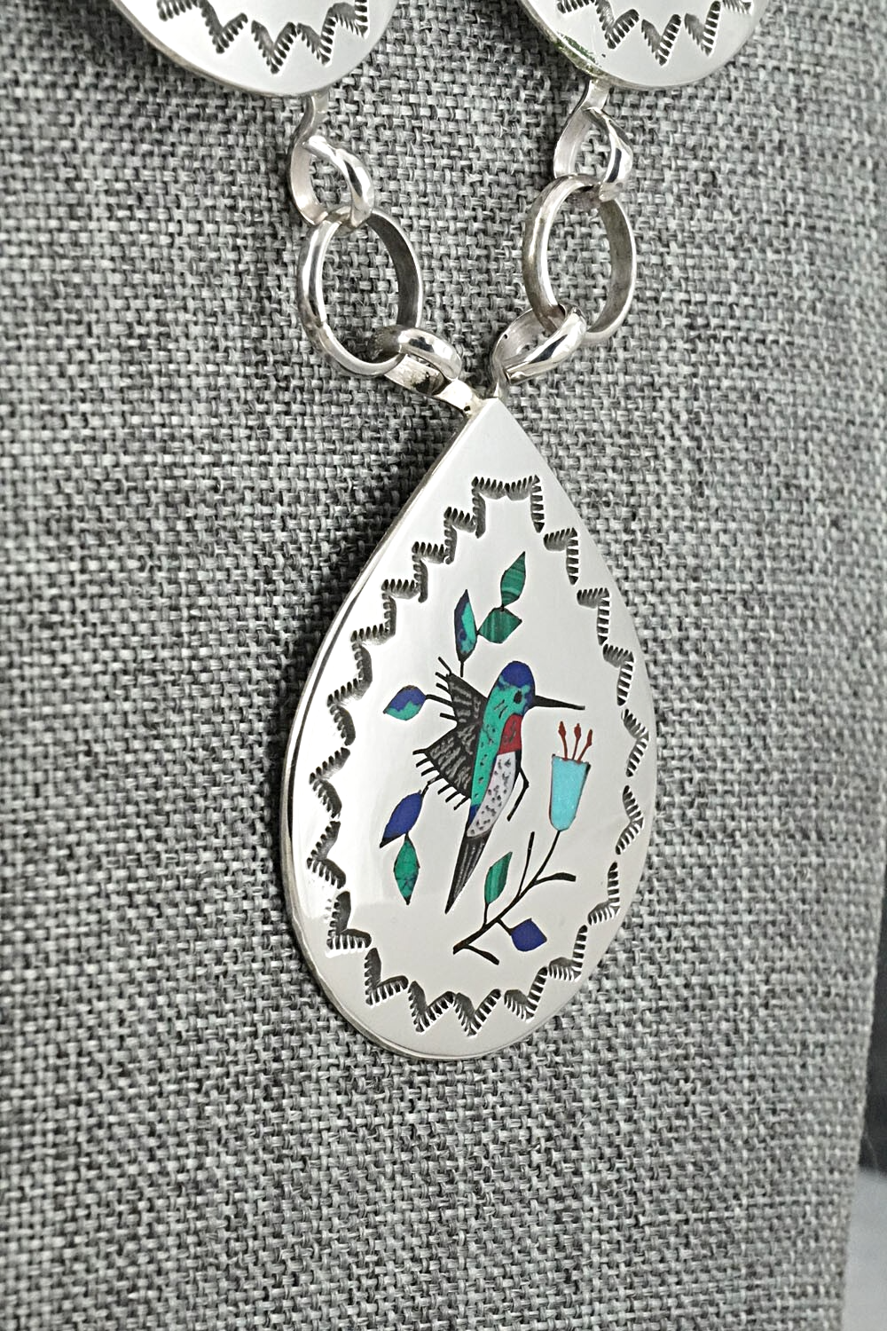 Multi-Stone & Sterling Silver Necklace - Raymond Boyd