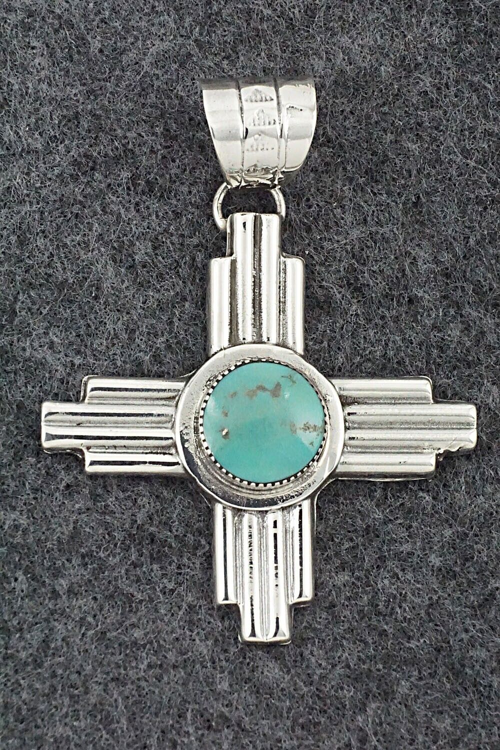 Turquoise & Sterling Silver Pendant - Ryntanna Yazzie
