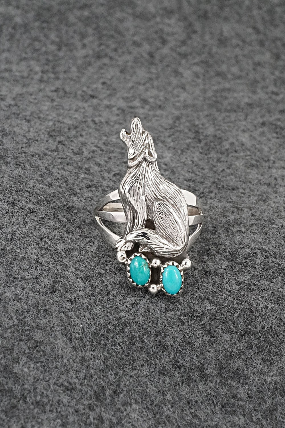 Turquoise & Sterling Silver Ring - Robert Martinez - Size 9.25