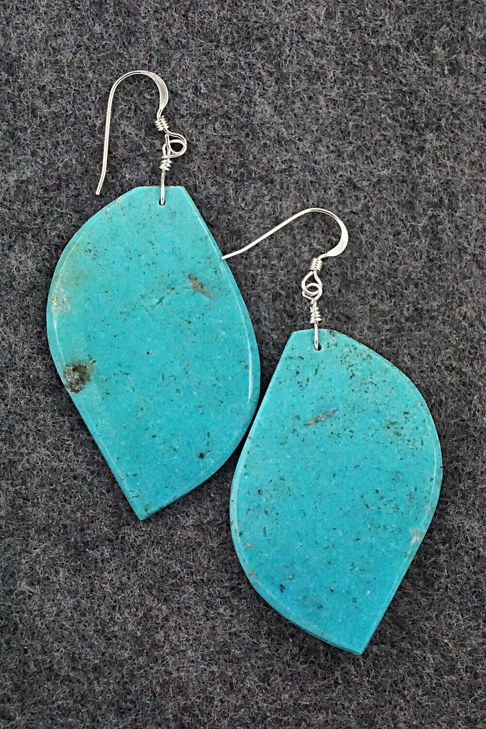 Turquoise & Sterling Silver Earrings - Lupe Lovato