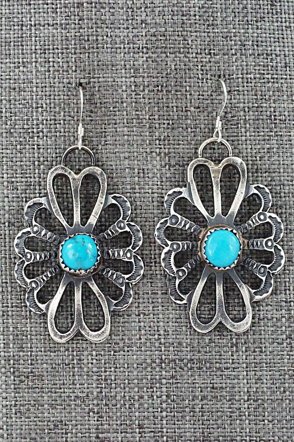 Turquoise & Sterling Silver Earrings - Eva & Linberg Billah