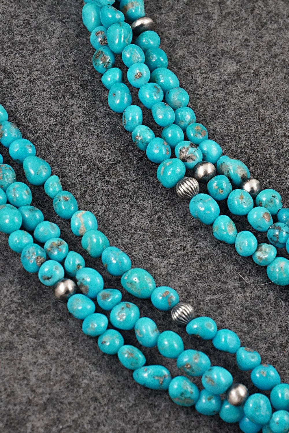 Turquoise & Sterling Silver Necklace - Theresa Skeets