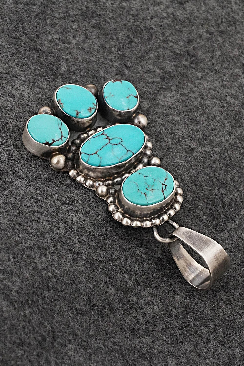 Turquoise & Sterling Silver Pendant and Earrings Set - Kathleen Chavez