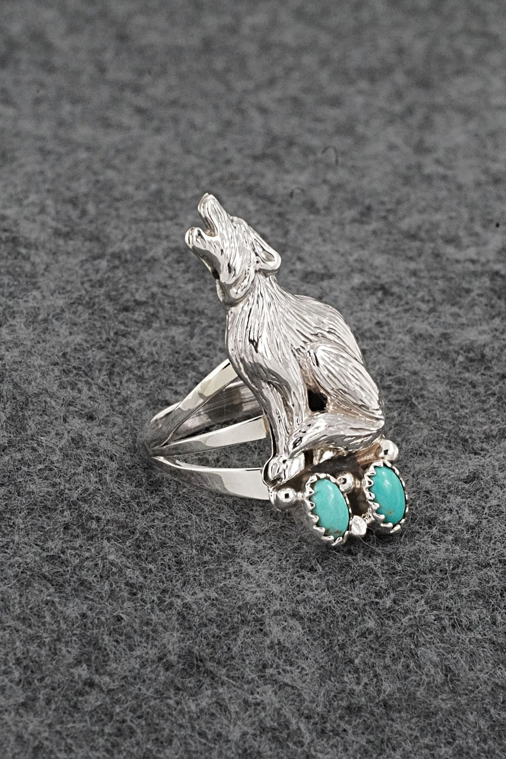 Turquoise & Sterling Silver Ring - Robert Martinez - Size 6.75