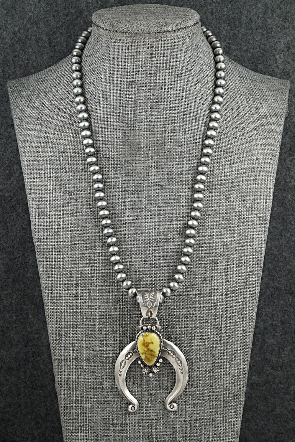 Variscite & Sterling Silver Necklace - Samuel Yellowhair