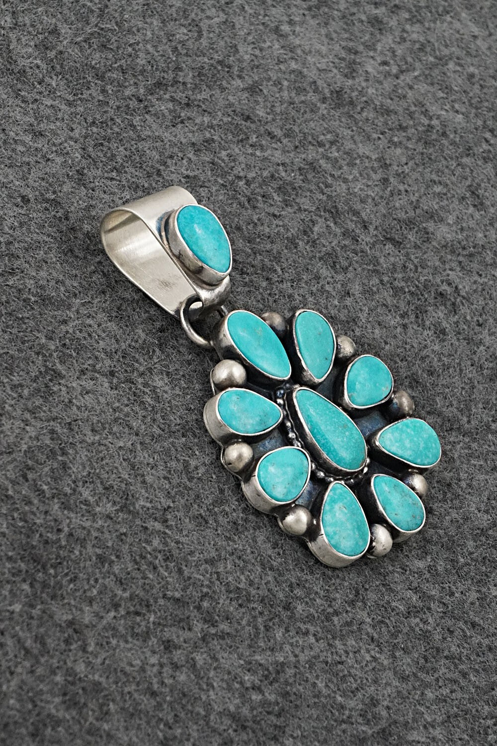Turquoise & Sterling Silver Pendant - Kathleen Livingston