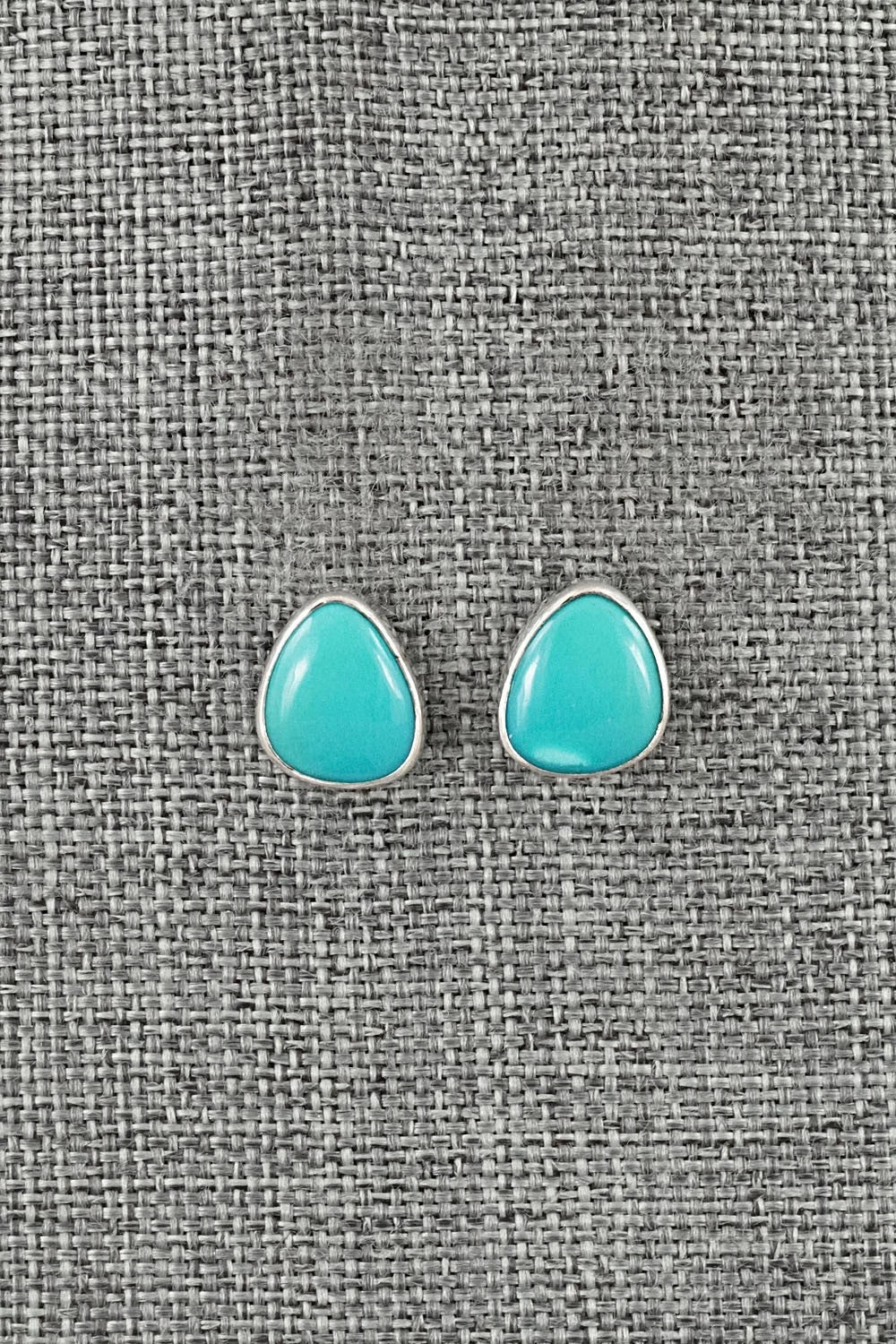Turquoise & Sterling Silver Earrings - Eugene Gruber