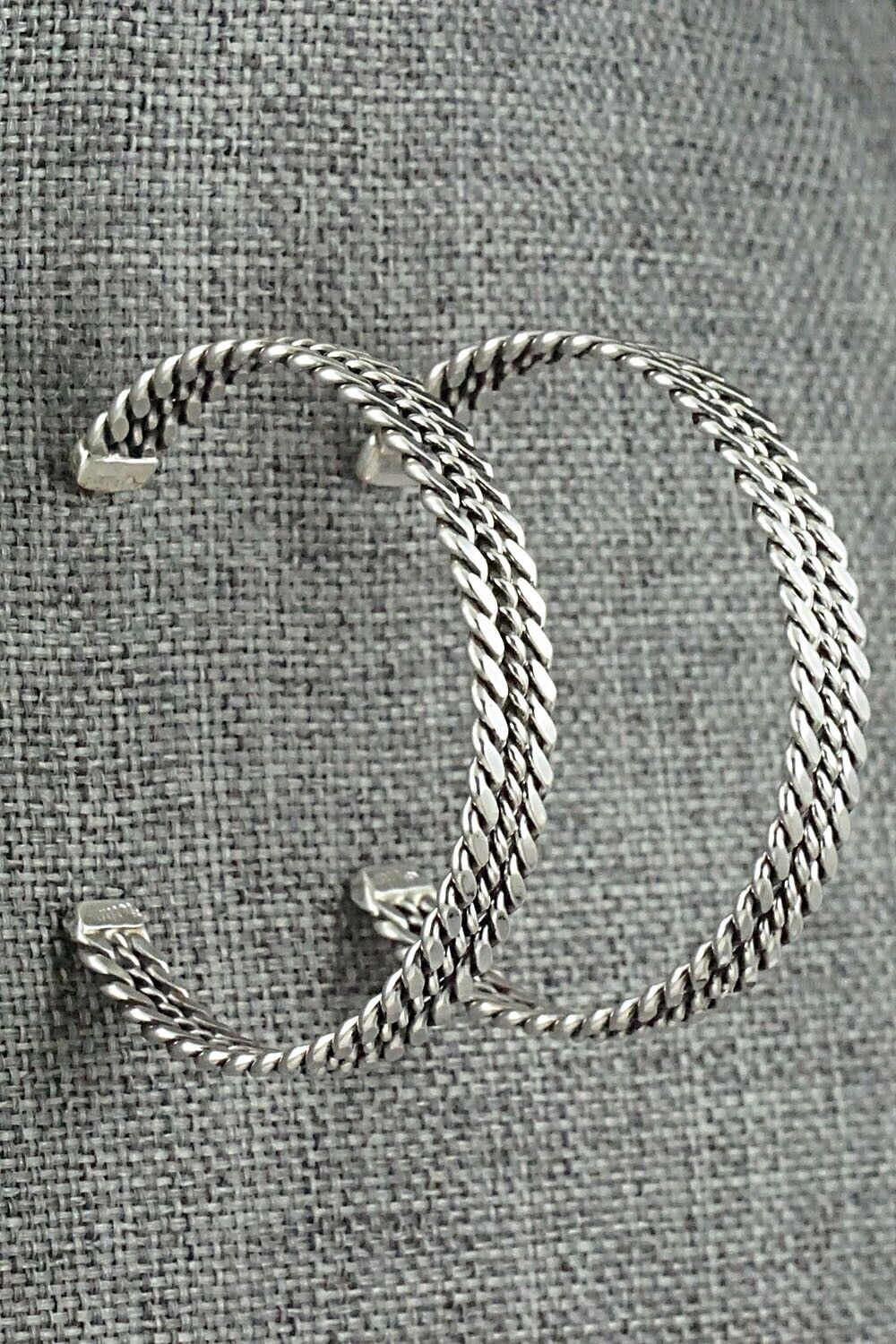 Sterling Silver Hoop Earrings - Elaine Tahe
