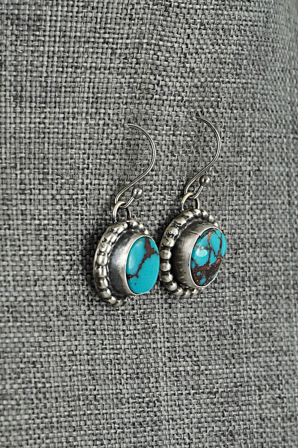 Turquoise & Sterling Silver Pendant and Earrings Set - Bobby Johnson
