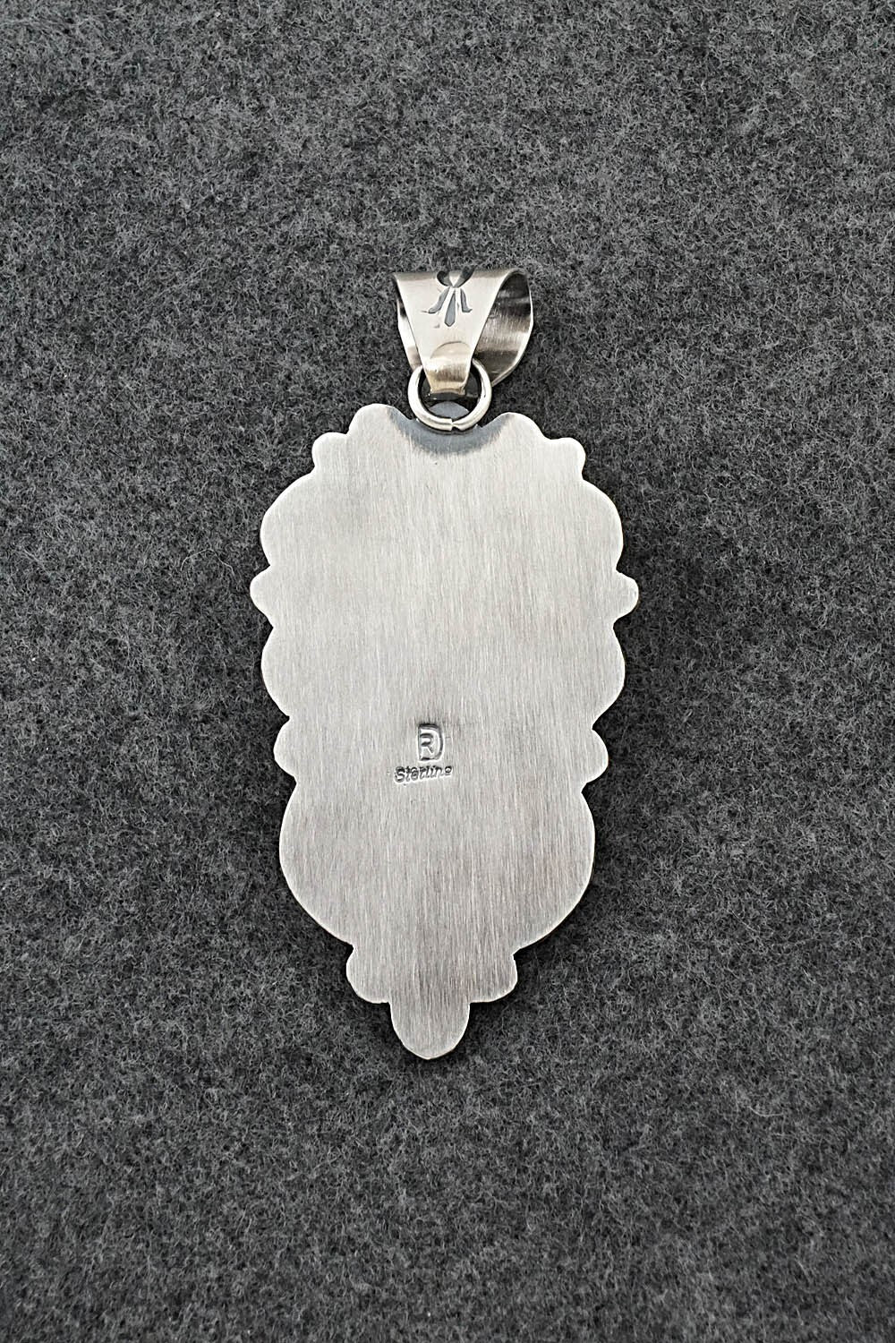 Turquoise & Sterling Silver Pendant - Raymond Delgarito
