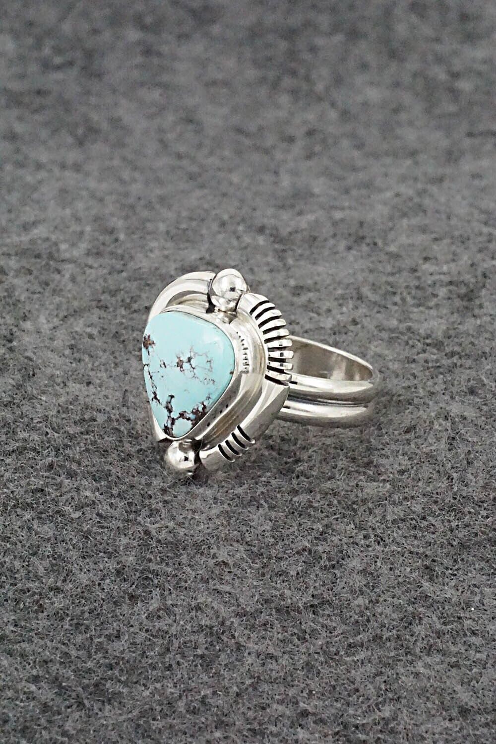 Turquoise & Sterling Silver Ring - Joelias Draper - Size 7 Adj.