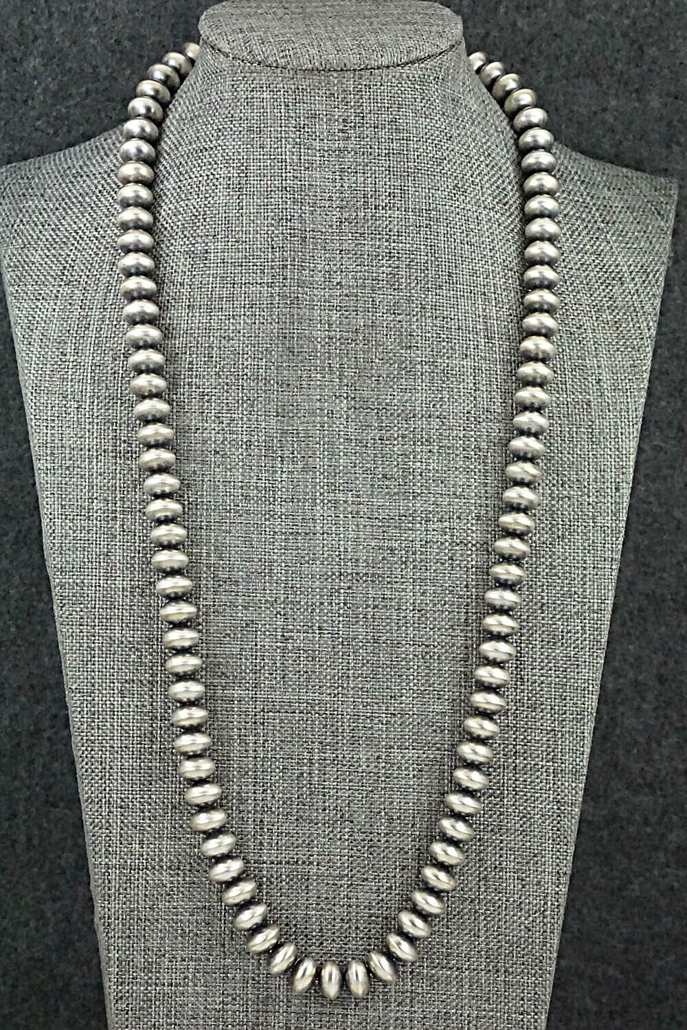 Sterling Silver Navajo Pearl Necklace 30" - Bryannen Halwood