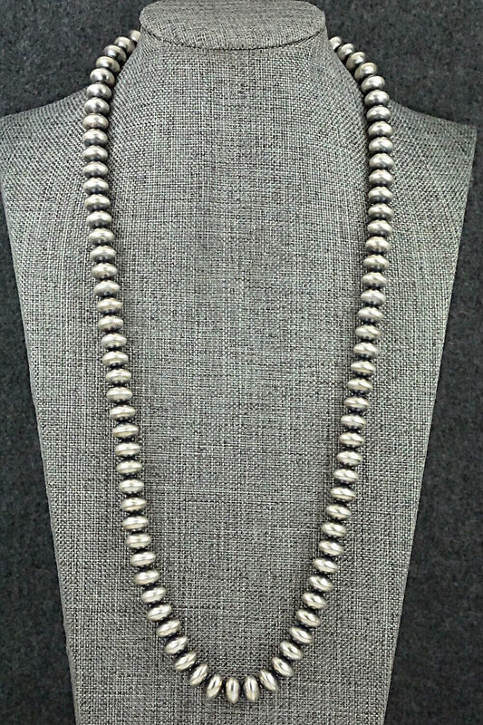 Sterling Silver Navajo Pearl Necklace 30" - Bryannen Halwood