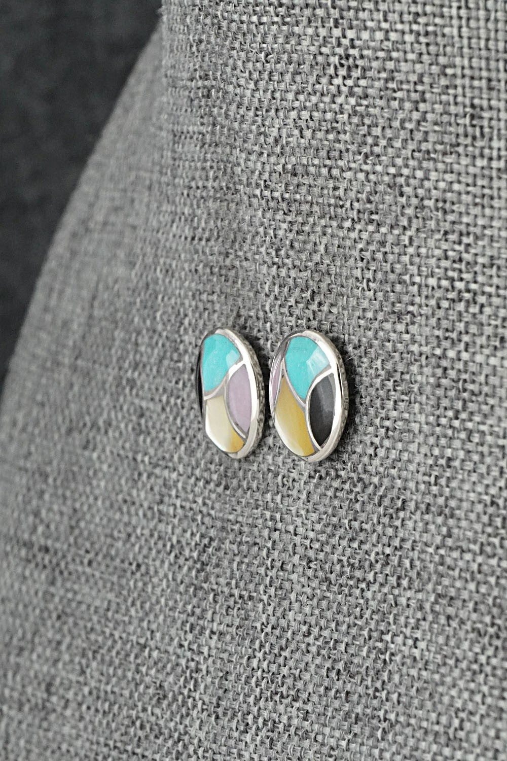 Multi-Stone & Sterling Silver Earrings - Orena Leekya