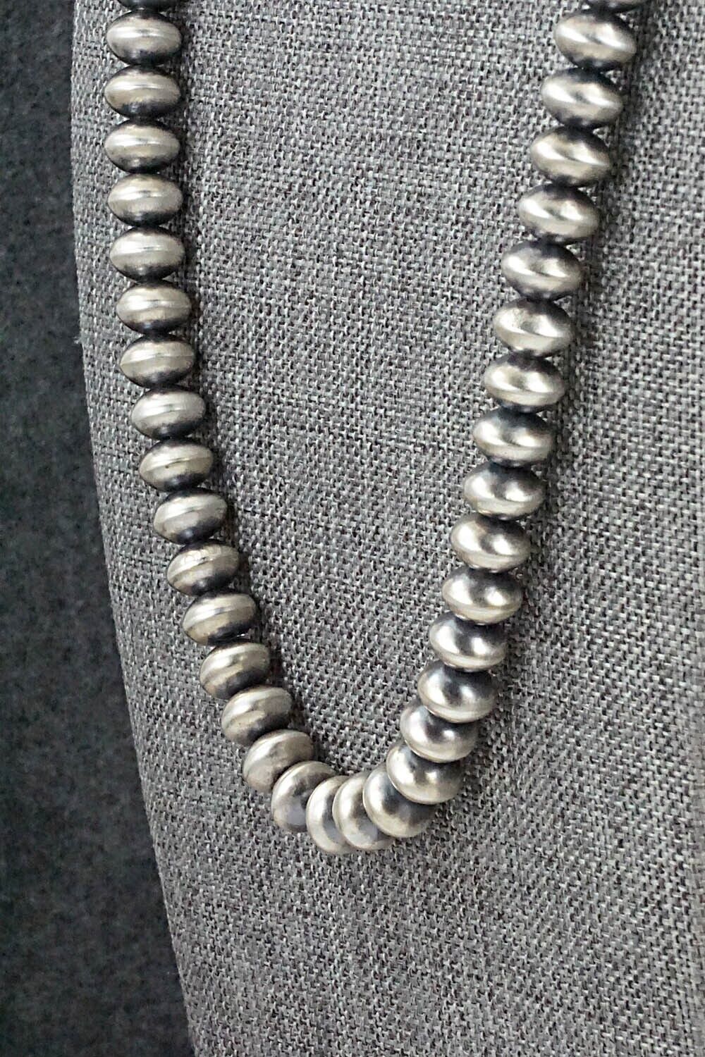 Sterling Silver Navajo Pearl Necklace 30" - Bryannen Halwood