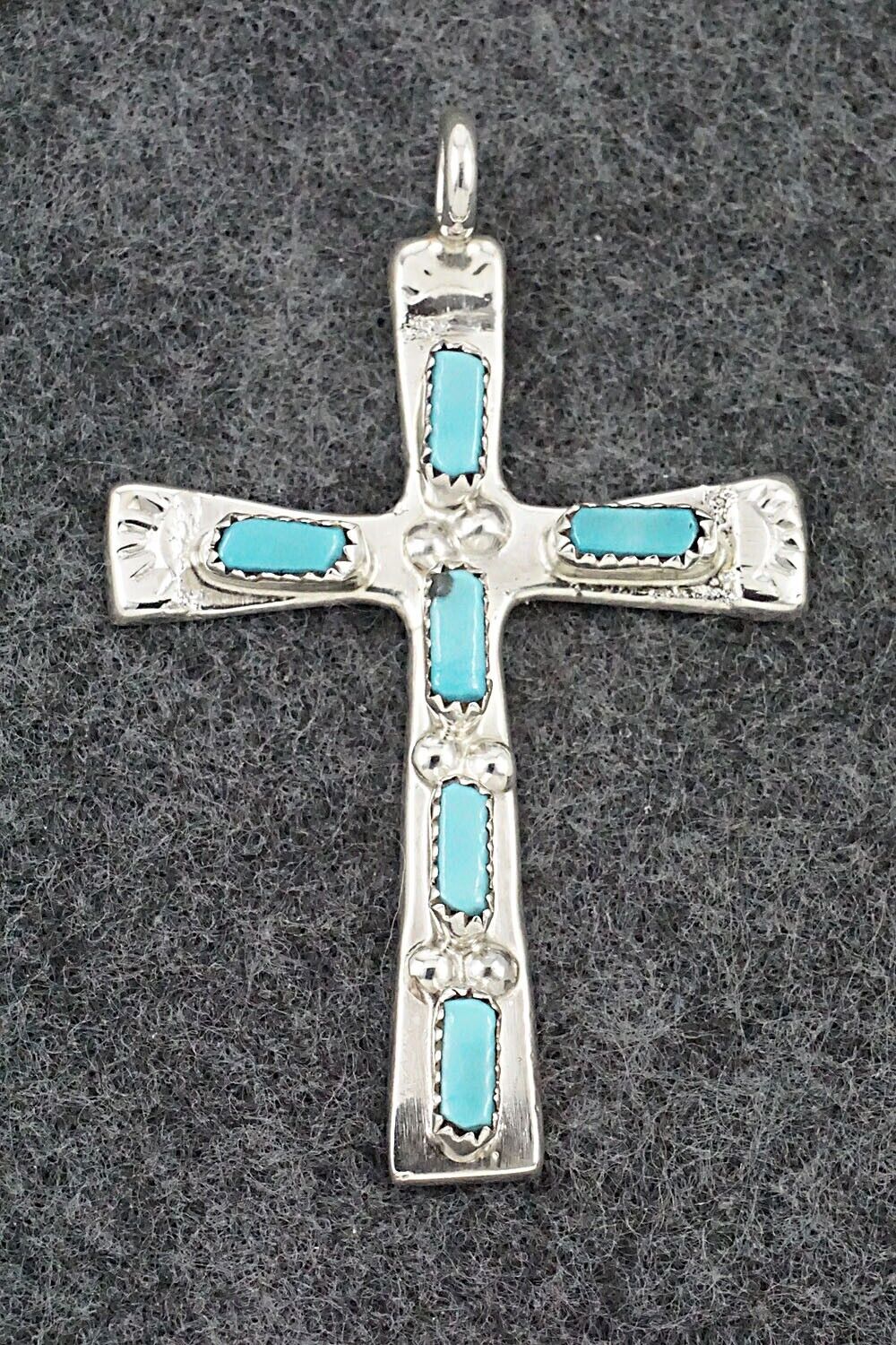 Turquoise & Sterling Silver Pendant - Verona Quam