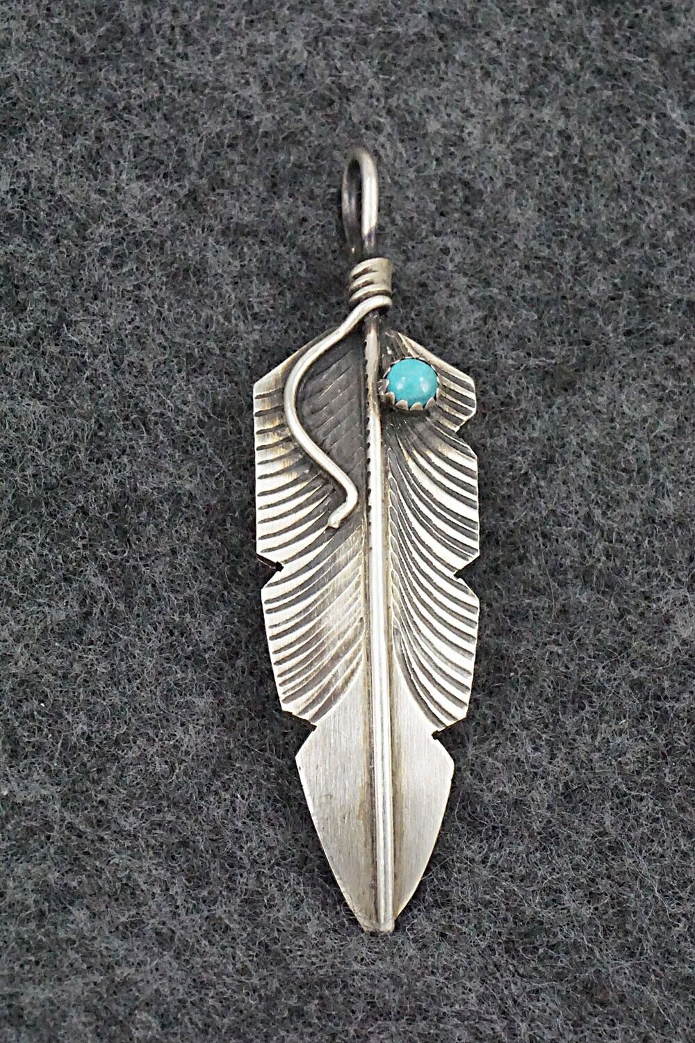 Turquoise & Sterling Silver Pendant - Chris Charley