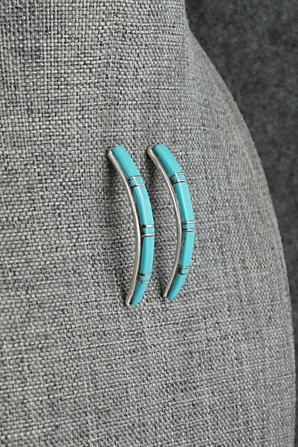 Turquoise & Sterling Silver Earrings - Terrance Panteah