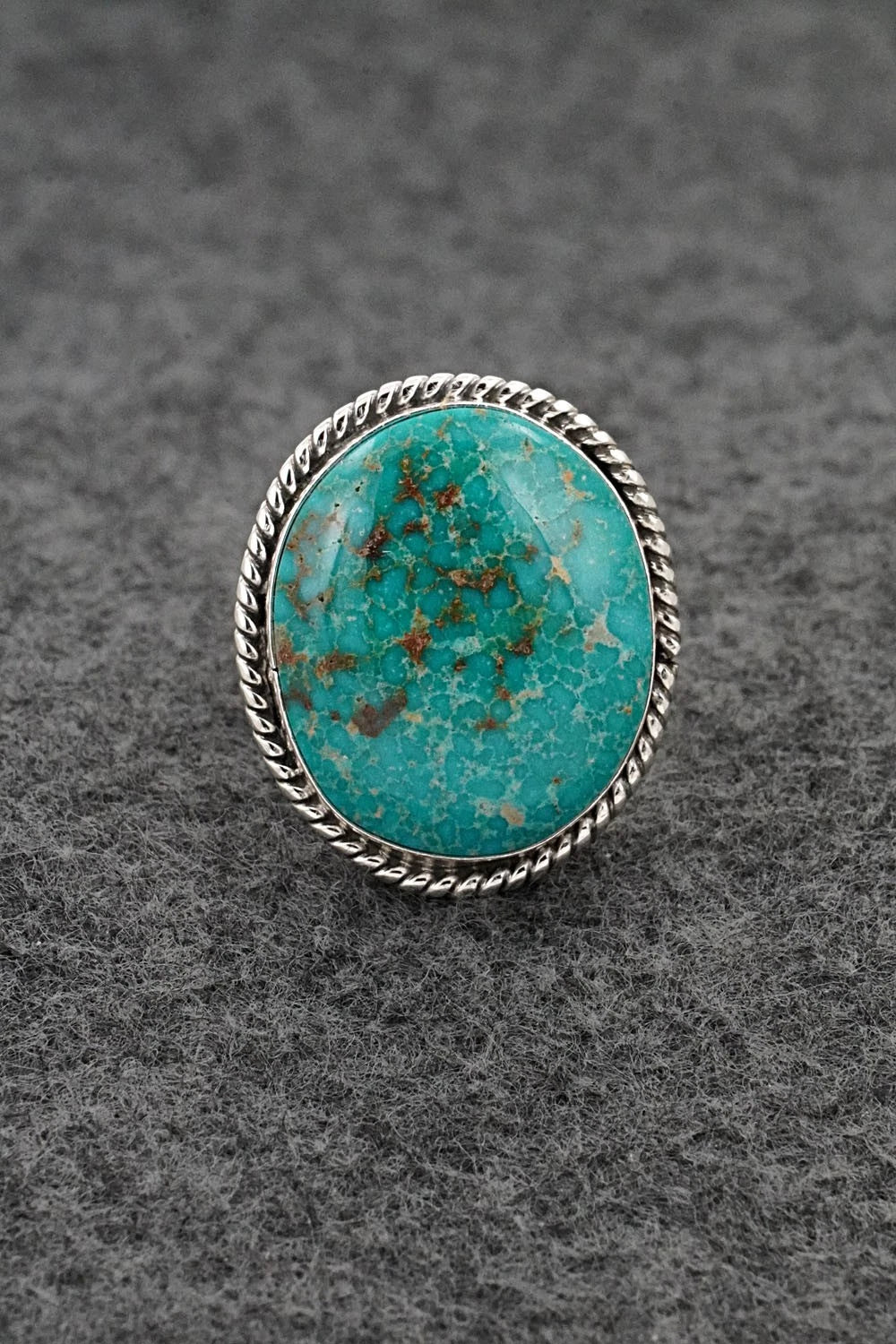 Turquoise & Sterling Silver Ring - Eugene Gruber - Size 7