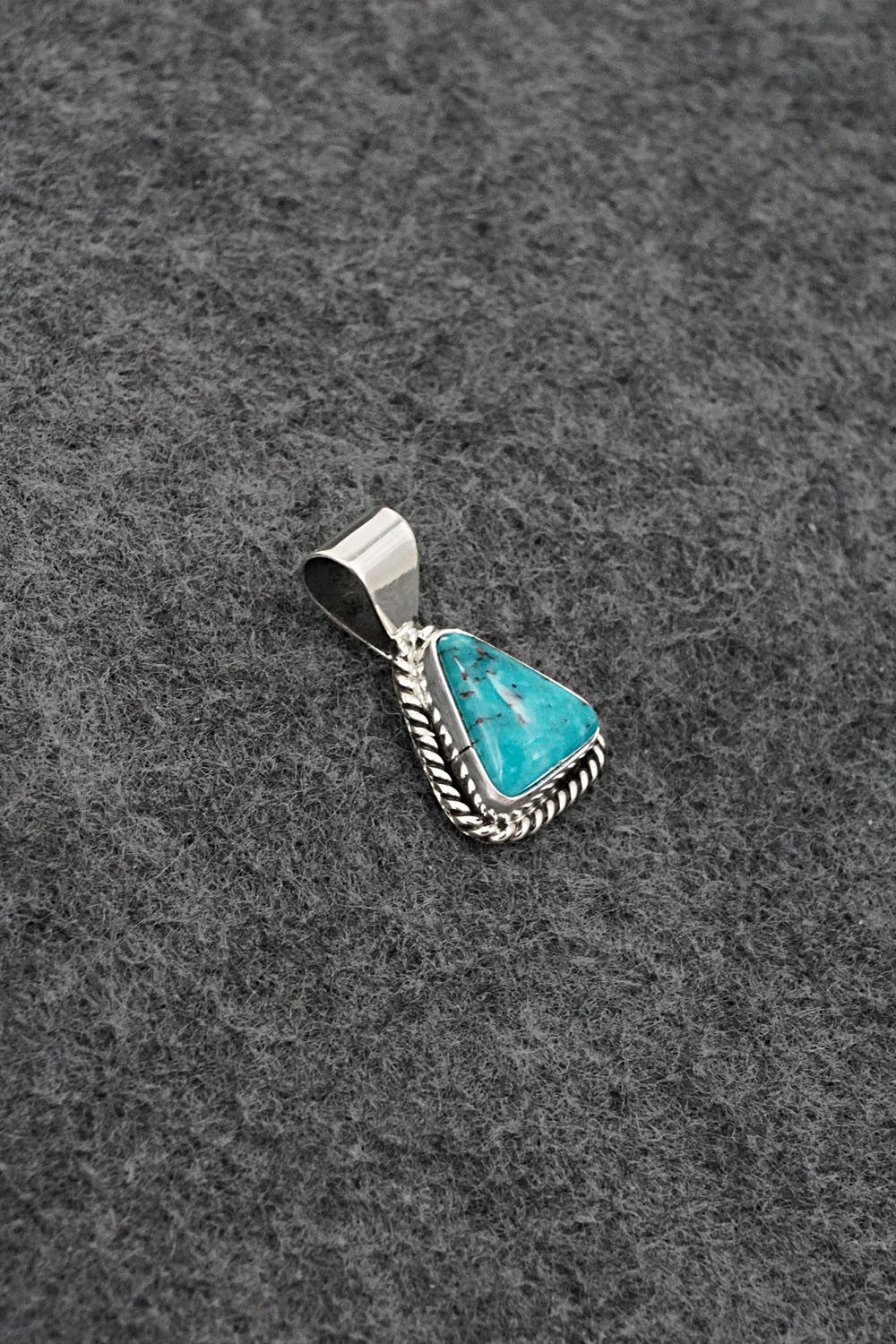 Turquoise & Sterling Silver Pendant - Rena Begay
